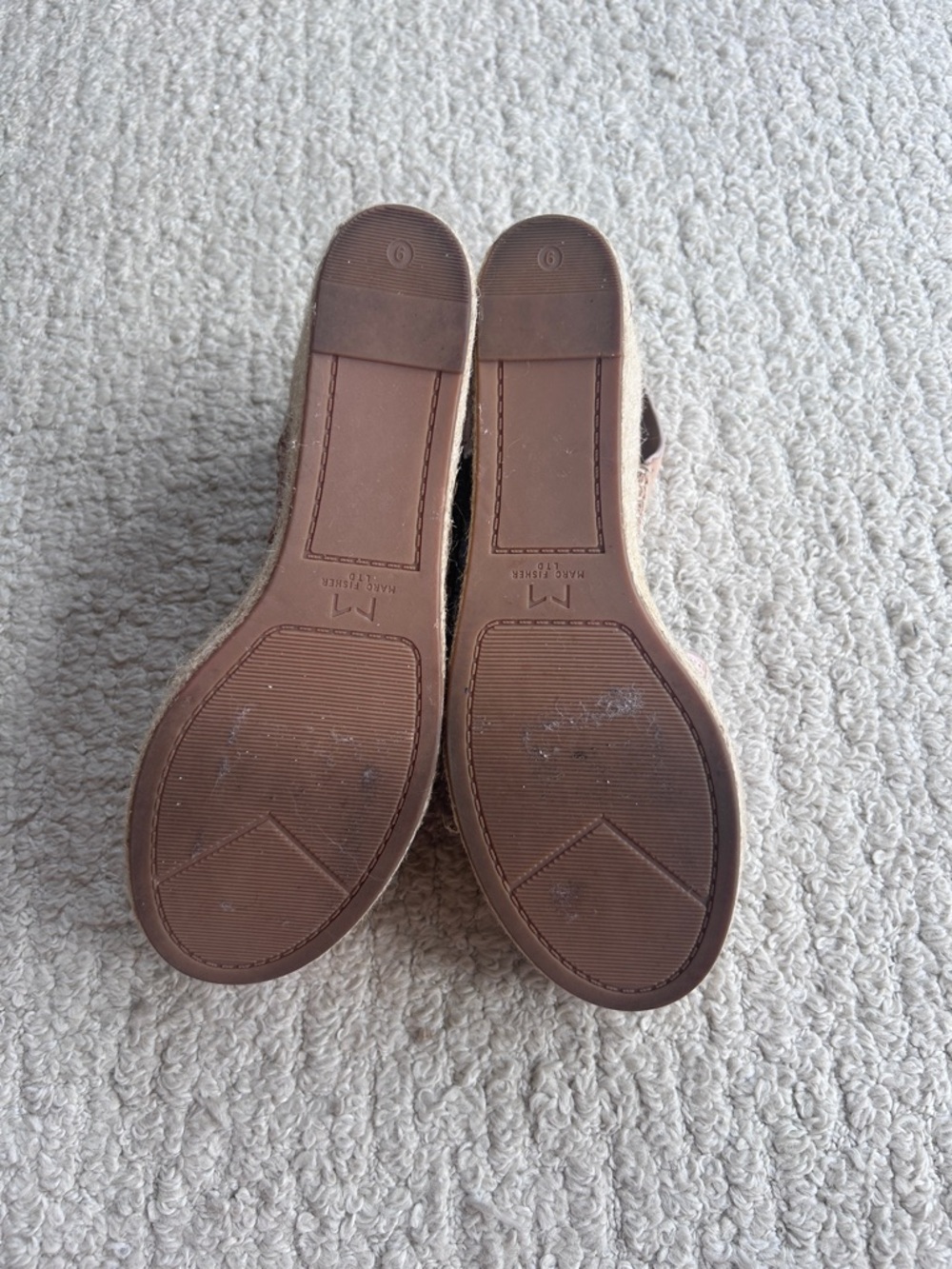 Marc Fisher "Andela" Blush Pink Espadrille Slingback Wedge Sandals - Picture 8 of 8